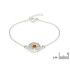 Bracelet Arbre de Vie Ambre Cognac — Argent Rhodié 925