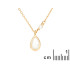 Collier Pierre de Lune et Perles — Argent Doré 925